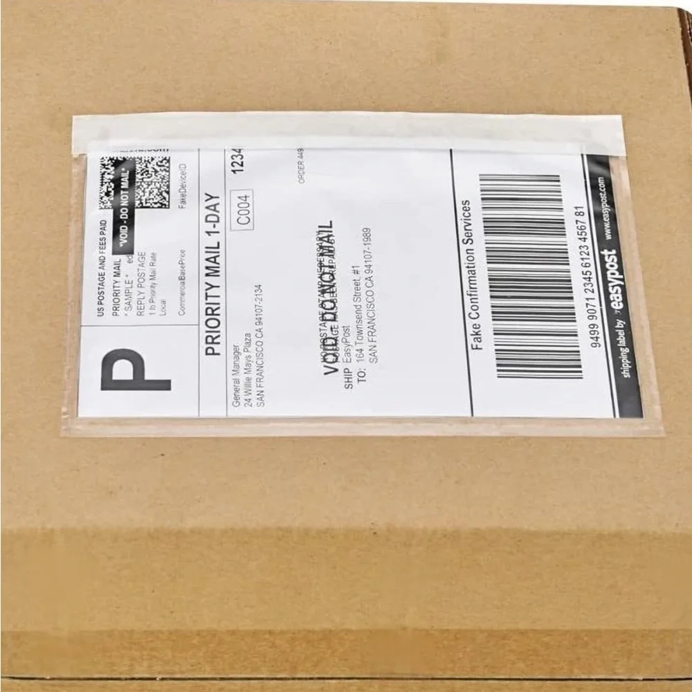 100 Shipping Label Covers 7.5” x 5.5”